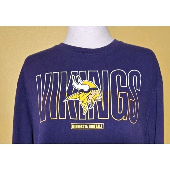 Minnesota Vikings Women's '47 Brand Purple Fade Away Half Zip Hoodie Sweatshirt - Picture 2 of 10